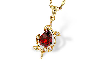 H311-24840: NECKLACE 1.34 GARNET 1.39 TGW (8X6MM GAR)