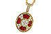 H311-24903: NECKLACE .54 TW RUBY .78 TGW