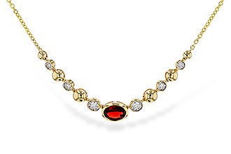 H311-25758: NECKLACE .88 GARNET 1.00 TGW (17")