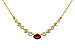 H311-25758: NECKLACE .88 GARNET 1.00 TGW (17")