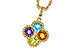 H311-26685: NECKLACE 1.26 SEMI-PREC (AMY,BT,CIT,PER) 1.29 TGW