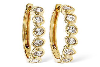 H312-09367: EARRINGS 1.10 TW FANCY CUT DIAS