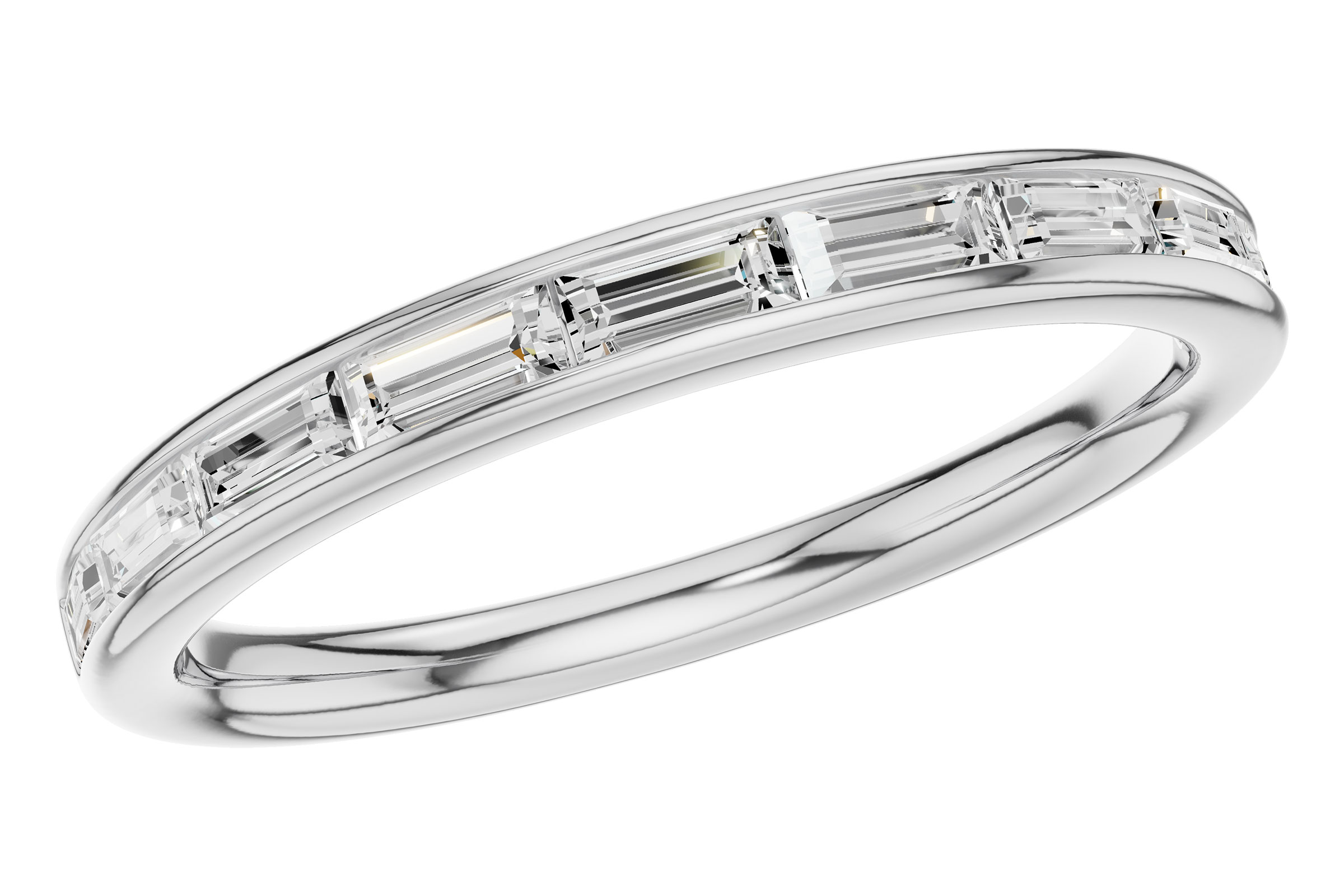 H312-09376: LDS DIA WED RG .44 TW BAGUETTES