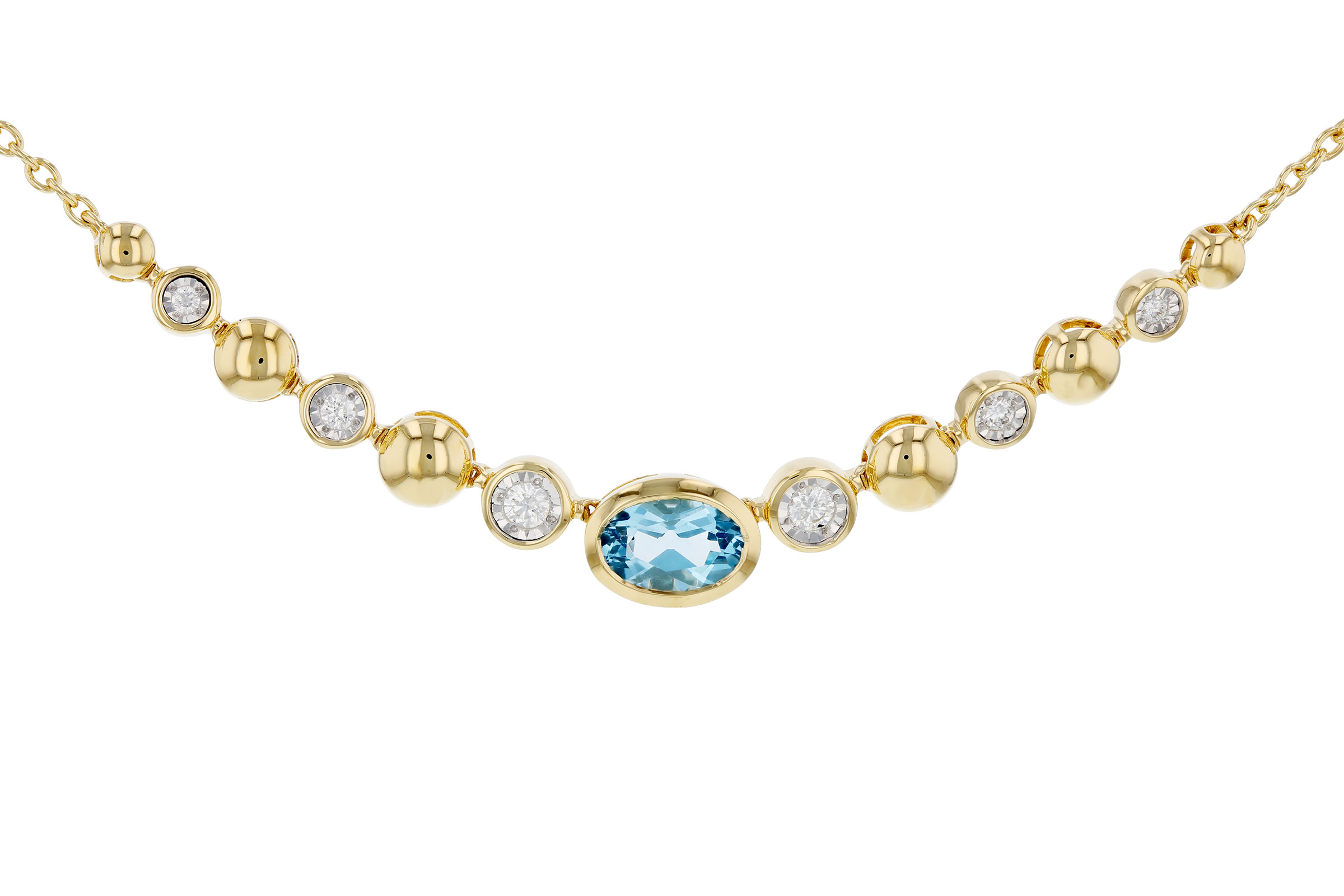 H312-10331: NECKLACE .83 SWISS BLUE TOPAZ .95 TGW (17")