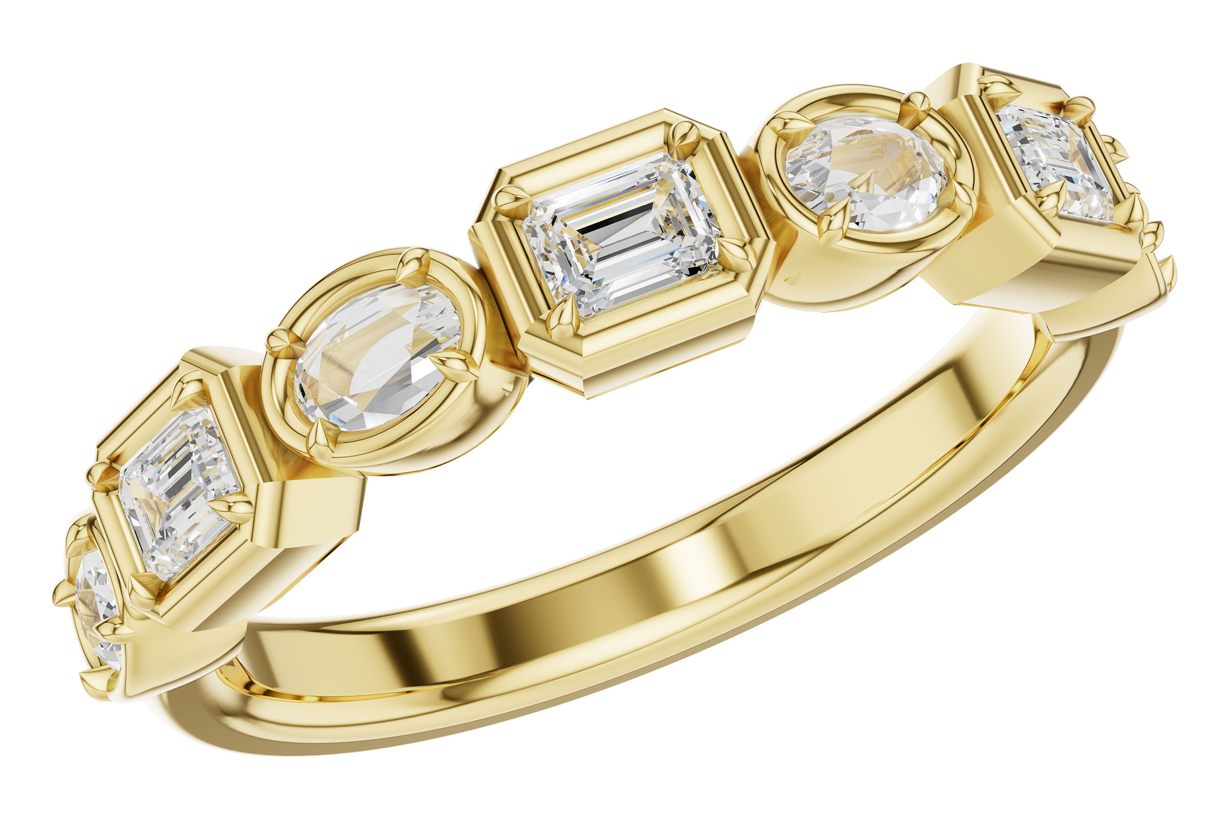 H312-11258: LDS DIA WED RG .55 TW FANCY CUT DIAS