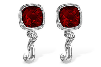 K220-34894: EARRINGS 2.36 GARNET 2.40 TGW