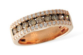 K223-94903: LDS WED RG .64 BROWN DIAS .97 TW