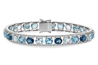 K225-74831: BRACELET 16.54 BLUE TOPAZ 17.78 TGW