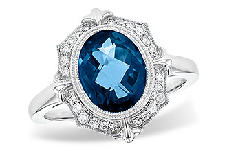 K226-71194: LDS RG 3.00 LONDON BLUE TOPAZ 3.16 TGW