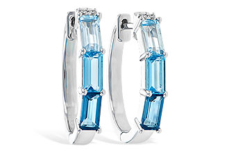 K309-39412: EARR 2.51 BLUE TOPAZ 2.55 TGW