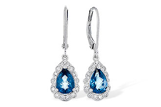 K309-43994: EARR 1.48 TW LONDON BLUE TOPAZ 1.63 TGW