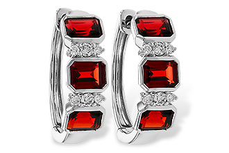 K311-20331: EARRING 1.50 TW GARNET 1.61 TGW