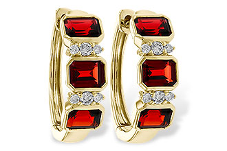 K311-20331: EARRING 1.50 TW GARNET 1.61 TGW
