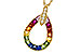 K311-21212: NECKLACE 1.10 MULTI-COLOR SAPPH 1.15 TGW