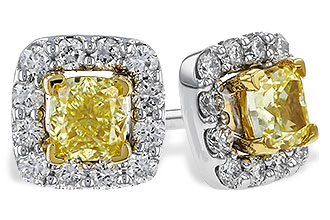 K311-22131: EARR .38 FANCY YELLOW DIAMONDS .54 TW