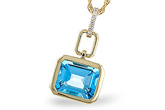 K311-22176: NECKLACE 3.26 BLUE TOPAZ 3.30 TGW (10x8MM BT)