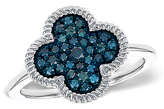 K311-23076: LDS DIA RG .33 TW BLUE DIAMONDS