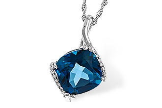 K311-24876: NECK 4.42 LONDON BLUE TOPAZ 4.50 TGW (10MM LBT)