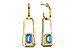 K311-26694: EARRING .66 TW BLUE TOPAZ .80 TGW (5x3MM BT)
