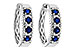 K311-26703: EARRINGS .56 TW SAPP .68 TGW