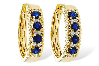K311-26703: EARRINGS .56 TW SAPP .68 TGW