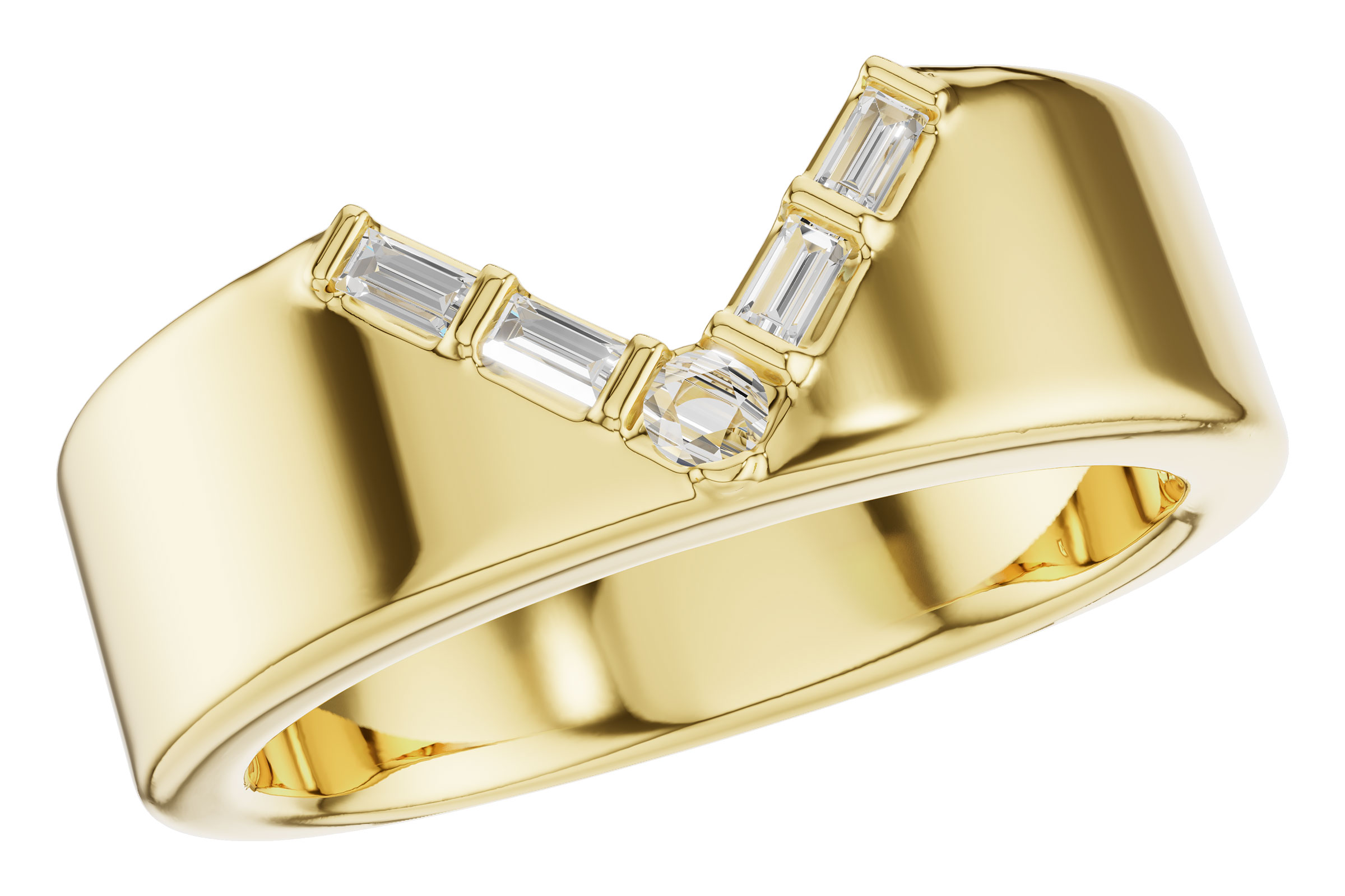 K312-10303: LDS DIA WED RG .07 BAGUETTE .11 TW