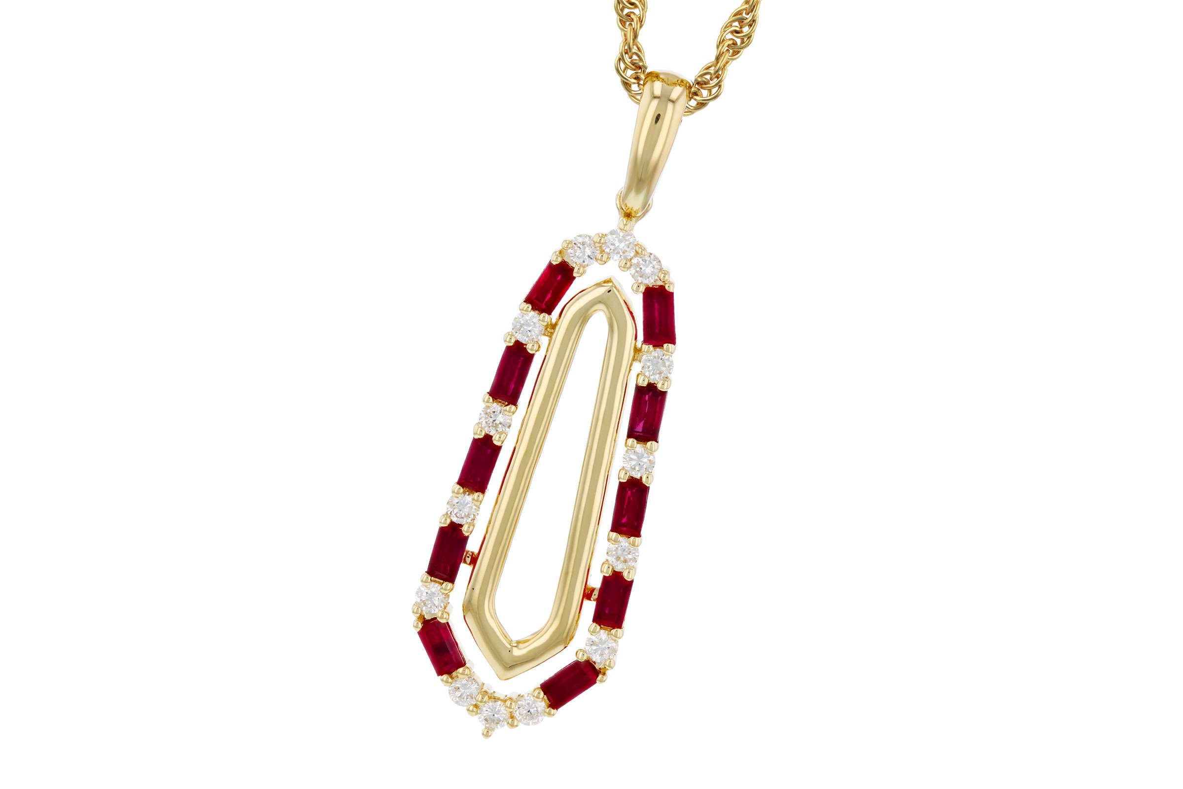 K312-12131: NECKLACE .72 TW RUBY .92 TGW