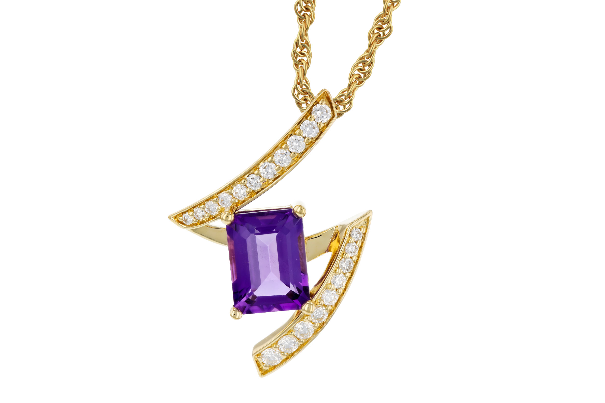 K312-12149: NECKLACE 1.36 AMETHYST 1.56 TGW (8x6MM AMY)