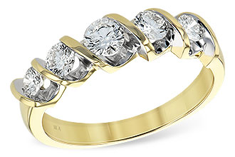L129-43003: LDS DIA WED RING .75 TW