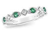 L221-25812: LDS WED RG .15 EMERALD .21 TGW