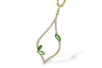 L226-70349: NECK .35 GREEN GARNET .55 TGW