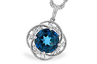 L310-30340: NECK 2.90 LONDON BLUE TOPAZ 3.05 TGW (9MM LBT)