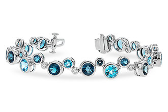 L310-32103: BRACELET 15.65 TW BLUE TOPAZ 15.95 TGW