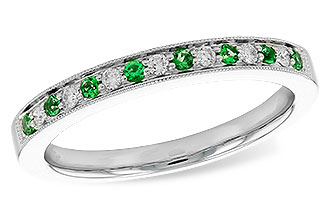 L310-35812: LDS WED RG .07 EMERALD .16 TGW