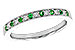 L310-35812: LDS WED RG .07 EMERALD .16 TGW