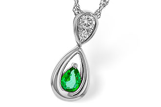 L311-22140: NECKLACE .10 EMERALD .16 TGW (4x3 EMER)