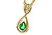 L311-22140: NECKLACE .10 EMERALD .16 TGW (4x3 EMER)