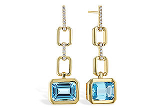 L311-23012: EARRINGS 3.20 BLUE TOPAZ 3.32 TGW (8x6MM BT)