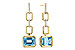 L311-23012: EARRINGS 3.20 BLUE TOPAZ 3.32 TGW (8x6MM BT)