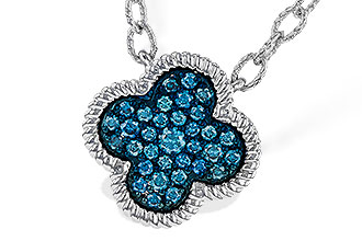 L311-23067: NECKLACE .33 TW BLUE DIAMONDS