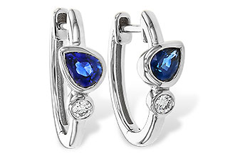 L311-23085: EARRINGS .51 SAPPHIRE .57 TGW