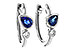 L311-23085: EARRINGS .51 SAPPHIRE .57 TGW
