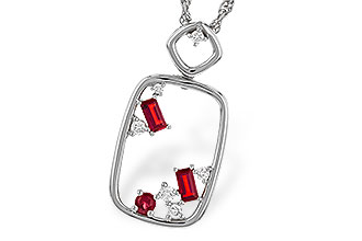 L311-23949: NECKLACE .33 TW RUBY .44 TGW