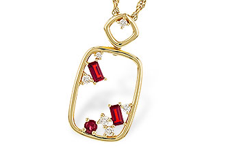 L311-23949: NECKLACE .33 TW RUBY .44 TGW