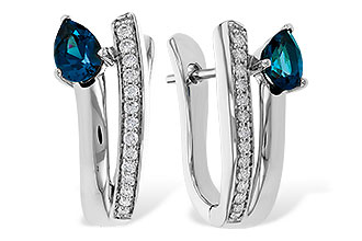 L311-24885: EARR .88 LONDON BLUE TOPAZ 1.08 TGW (6x4MM LBT)