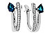 L311-24885: EARR .88 LONDON BLUE TOPAZ 1.08 TGW (6x4MM LBT)