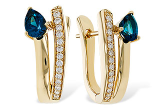 L311-24885: EARR .88 LONDON BLUE TOPAZ 1.08 TGW (6x4MM LBT)
