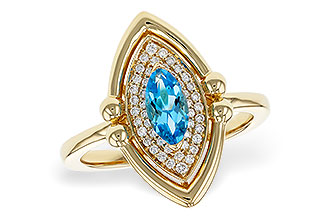 L311-26658: LDS RG .54 BLUE TOPAZ .70 TGW (8x4MM BT)