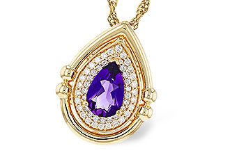 L312-09412: NECKLACE .70 AMETHYST .86 TGW (8x5MM AMY)