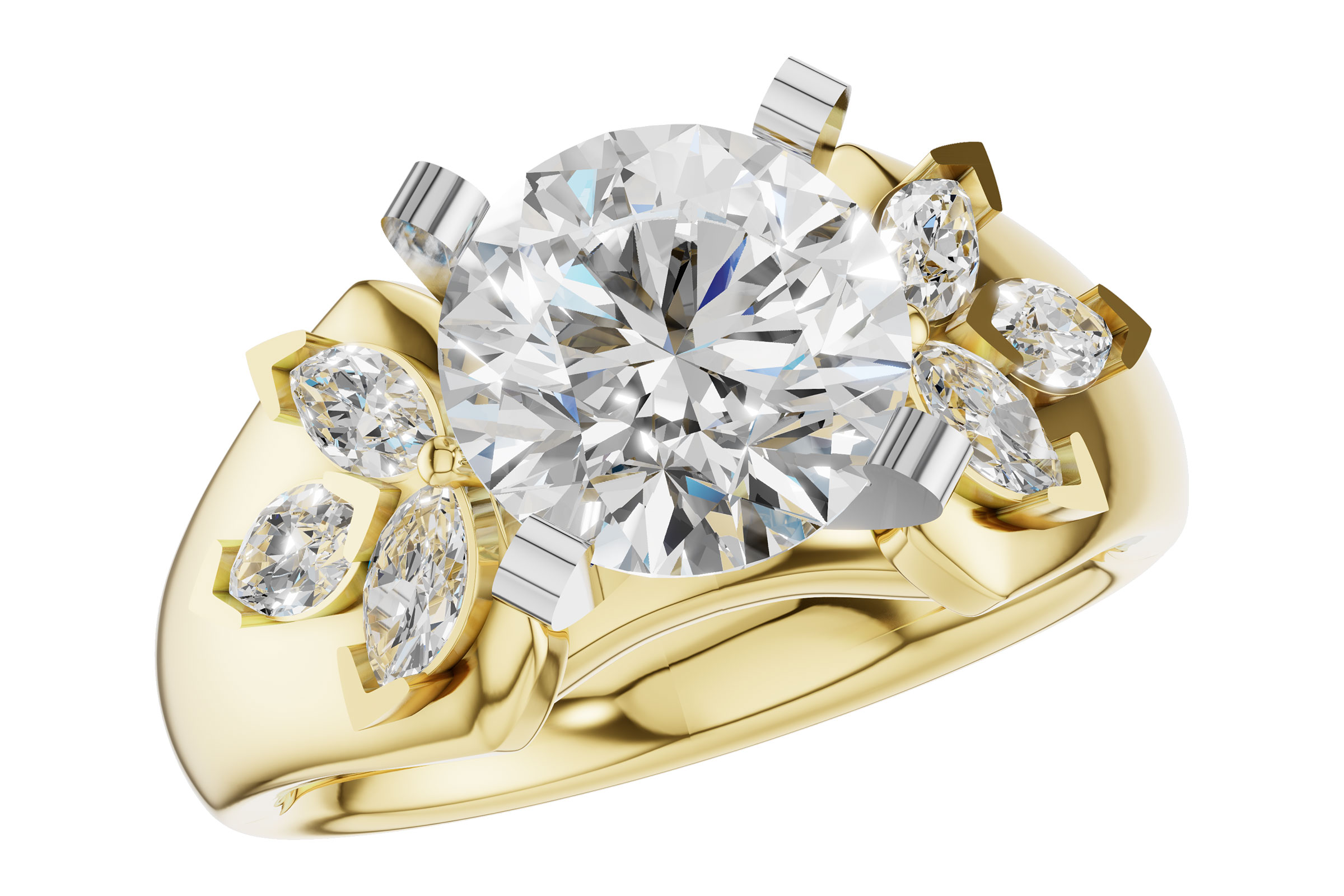 L312-10294: LDS SEMI DIA RG .38 TW MARQUISE DIAS